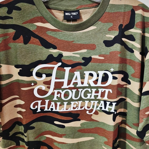 Hard Fought Hallelujah Camouflage Men's T-Shirt - Picture 4 of 5